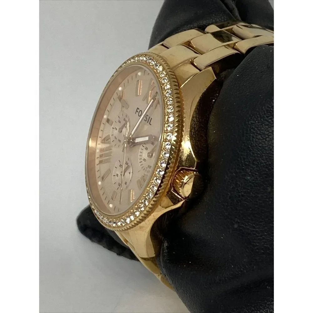 Fossil Cecile AM4483 Women's Gold Stainless Steel Analog Dial Quartz Watch BP681